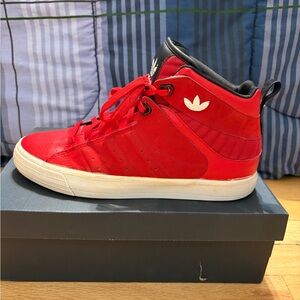 Adidas Originals Hardcourt Hi Men’s US10.5/UK10 red/white/black — Minimal Wear